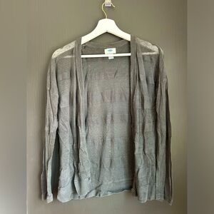 Super thin dark grey cardigan sweater